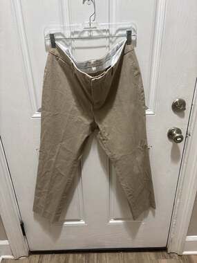 Crown & Ivy Khaki Straight Leg Chino Pants Size 14S